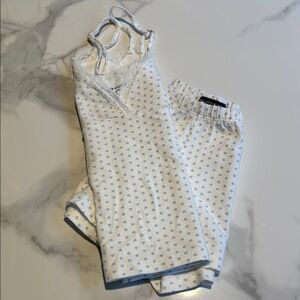 Brandy Melville White and Blue Polka heart Dot Shorts brand new